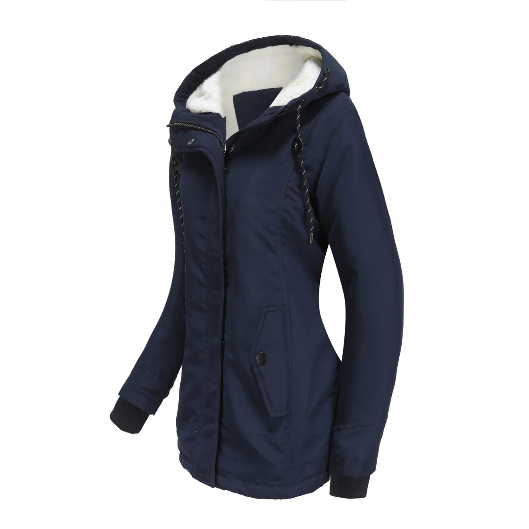 Élodie | Parka chaude imperméable avec capuche doublée
