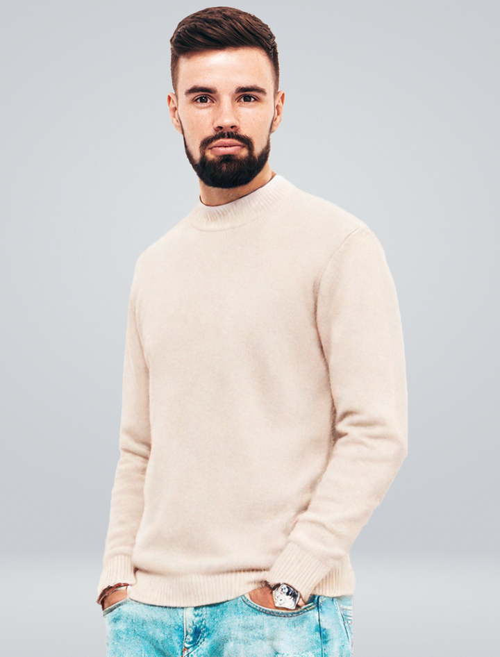 Declan | Pull en mélange de cachemire géométrique avec style intemporel et confort tout au long de la journée