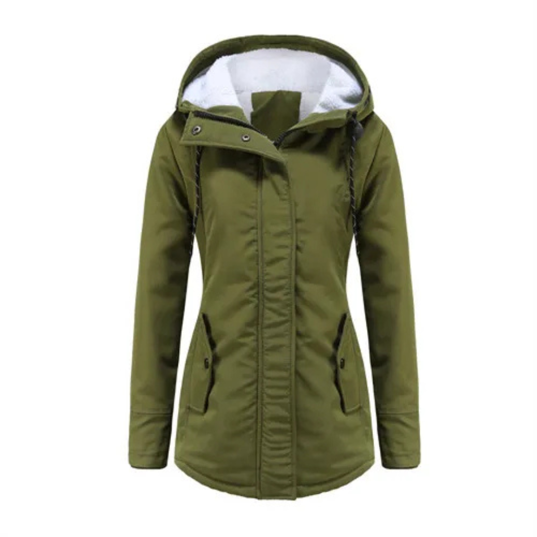 Élodie | Parka chaude imperméable avec capuche doublée