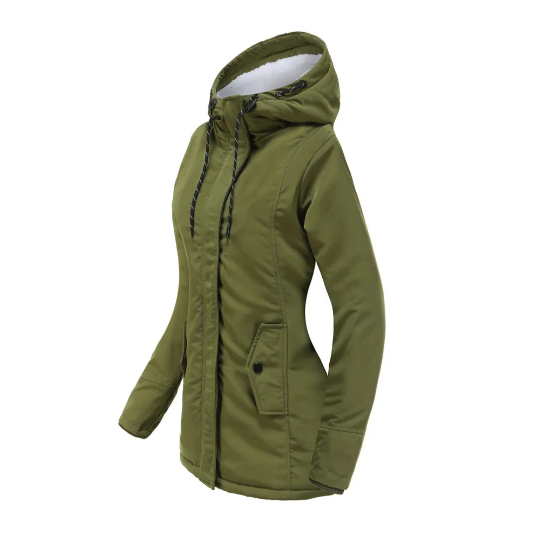 Élodie | Parka chaude imperméable avec capuche doublée