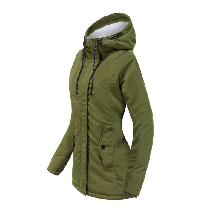 Élodie | Parka chaude imperméable avec capuche doublée