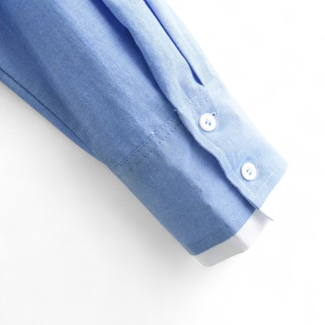 Élodie | Chemise Courte à Poches et Ourlet Contrastant