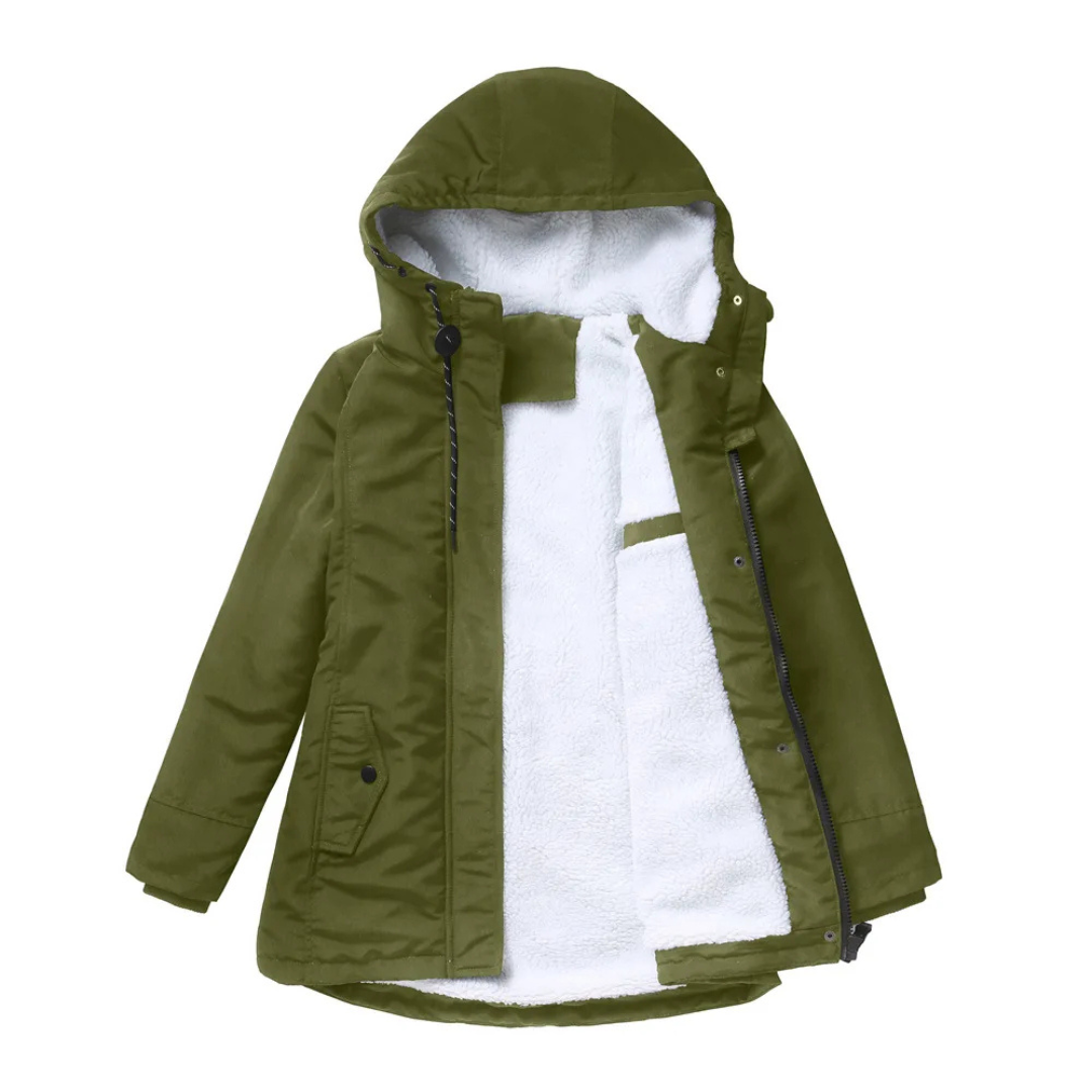 Élodie | Parka chaude imperméable avec capuche doublée