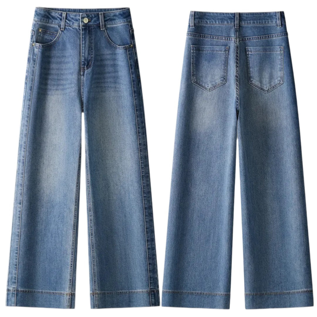 Ava | Pantalons en jean à jambes larges classiques