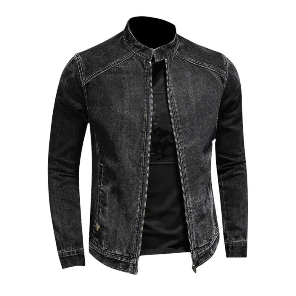 Blake | Veste en jean stretch épurée