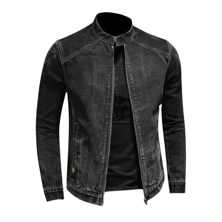 Blake | Veste en jean stretch épurée