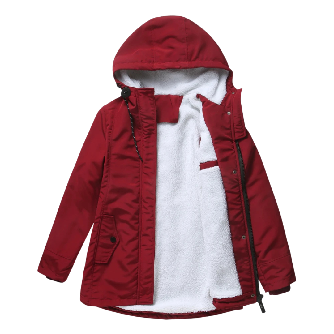 Élodie | Parka chaude imperméable avec capuche doublée