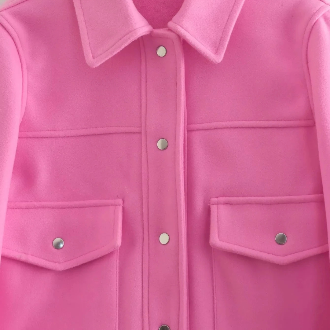 Maëlys | Veste Croppée à Poches Boutonnées