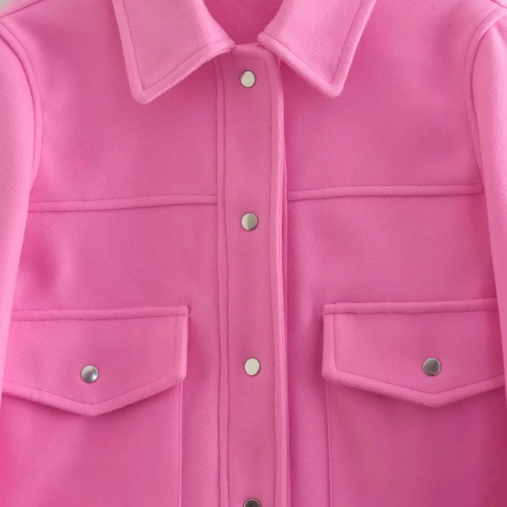 Maëlys | Veste Croppée à Poches Boutonnées