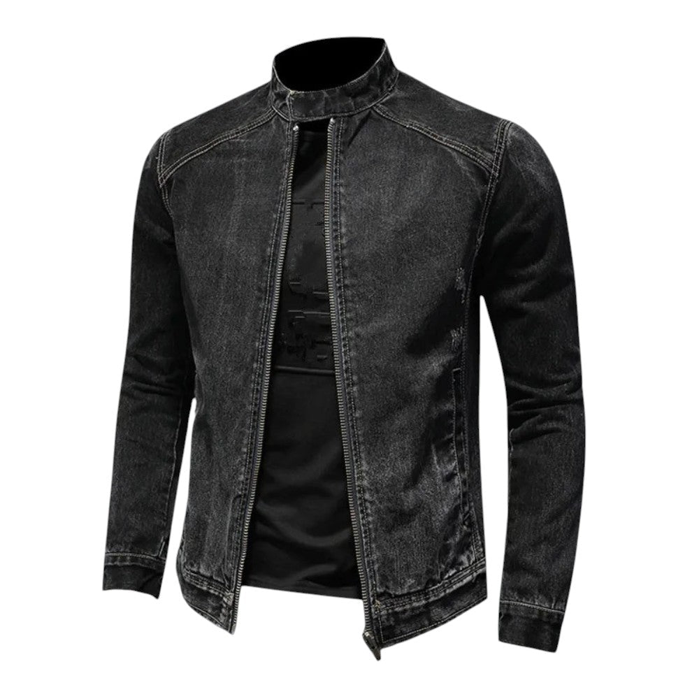Blake | Veste en jean stretch épurée