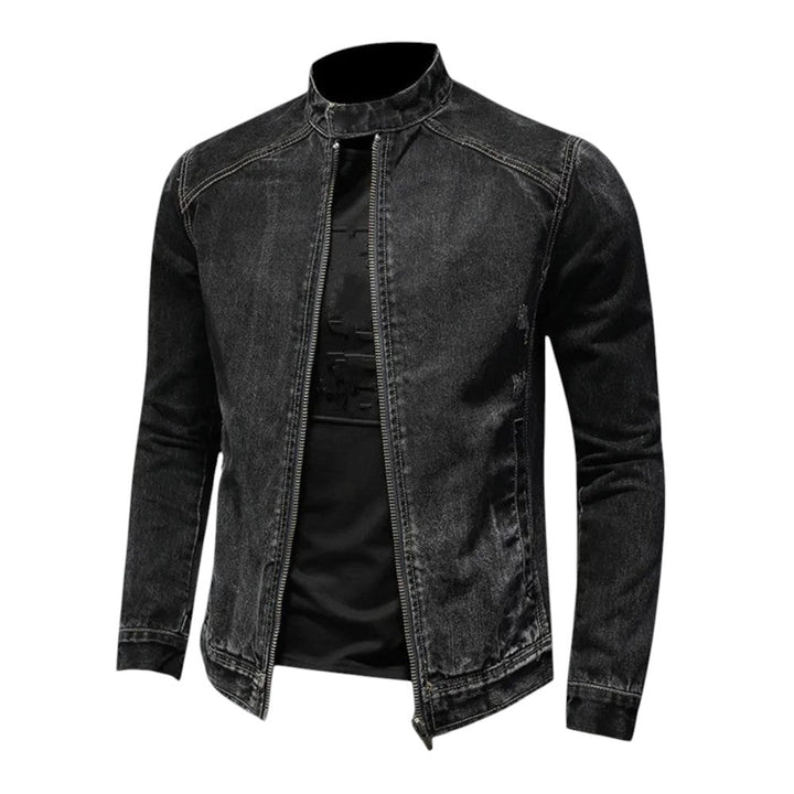Blake | Veste en jean stretch épurée