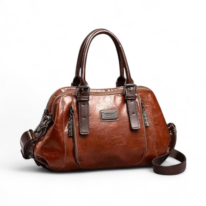 Clémence | Sac à main rigide effet cuir vintage