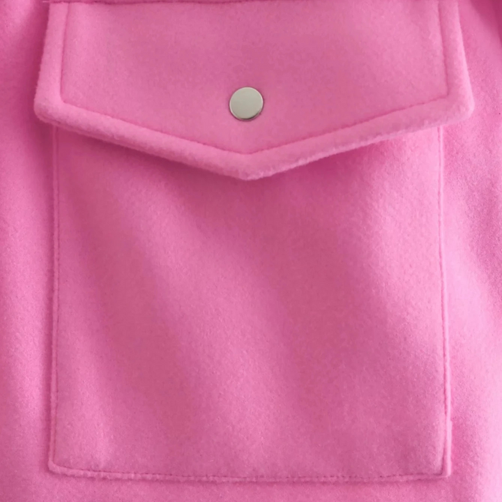 Maëlys | Veste Croppée à Poches Boutonnées