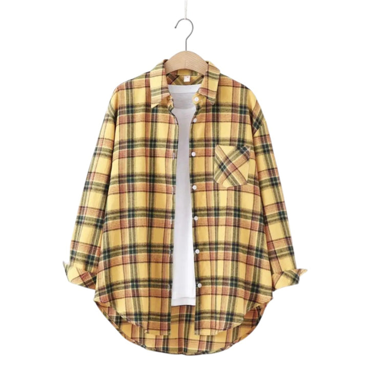 Éléonore | Chemise à carreaux oversize en coton doux