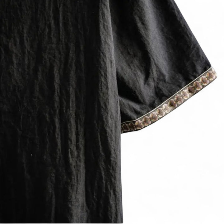 Jasper | Chemise en lin bohème à manches courtes