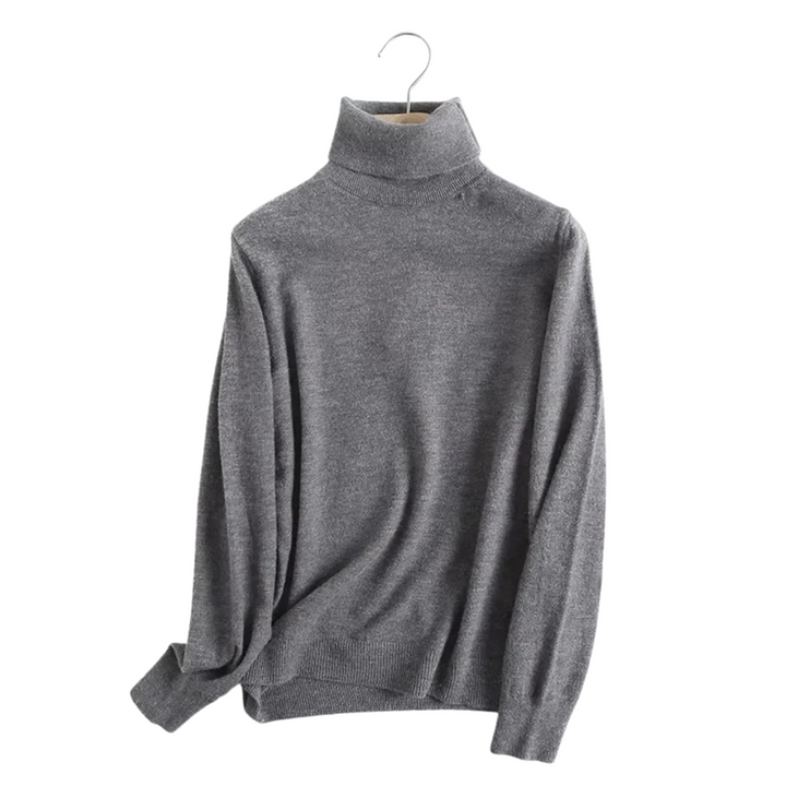 Camille | Pull col roulé ajusté à maille fine