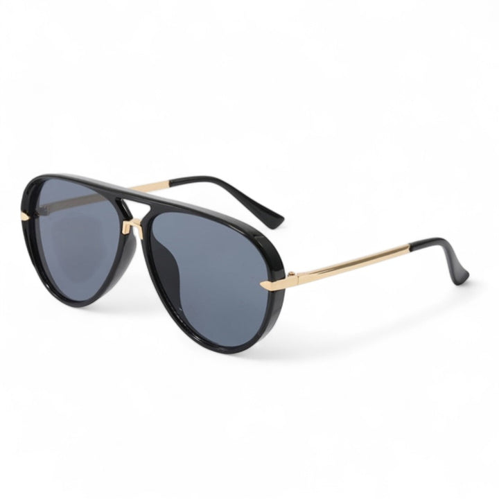 Louane | Lunettes de soleil aviateur rétro à monture épaisse
