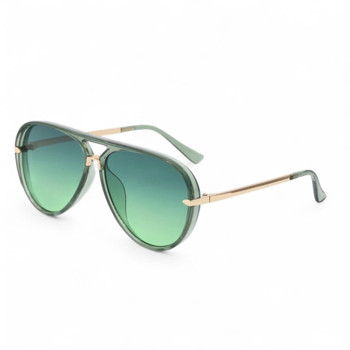 Louane | Lunettes de soleil aviateur rétro à monture épaisse