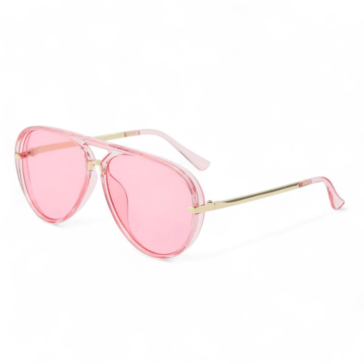 Louane | Lunettes de soleil aviateur rétro à monture épaisse