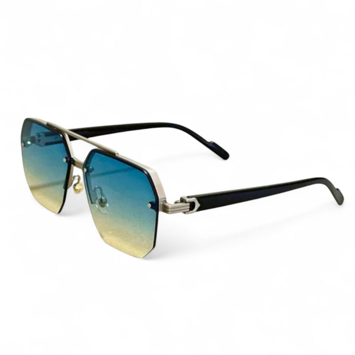 Camille | Lunettes de soleil rectangulaires à monture ajourée