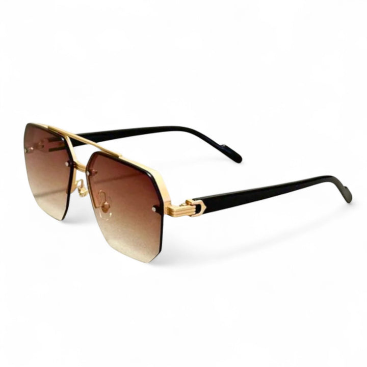 Camille | Lunettes de soleil rectangulaires à monture ajourée
