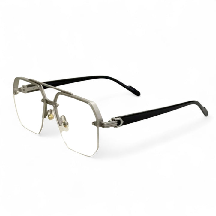 Camille | Lunettes de soleil rectangulaires à monture ajourée