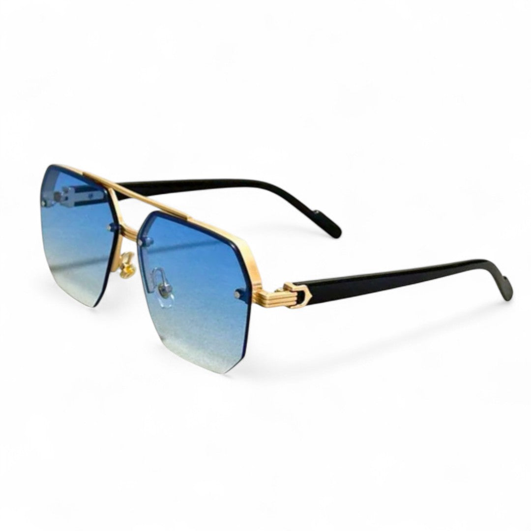 Camille | Lunettes de soleil rectangulaires à monture ajourée