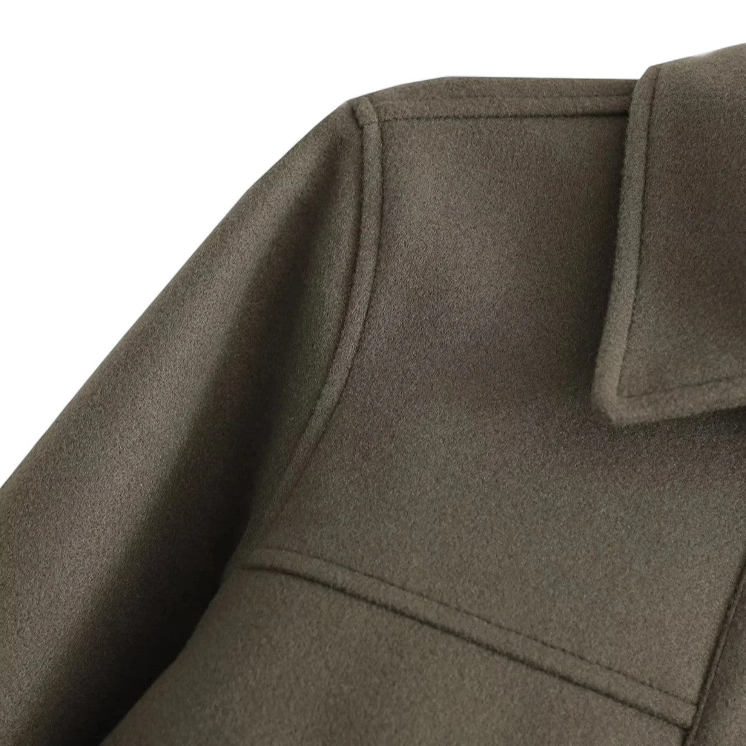 Maëlys | Veste Croppée à Poches Boutonnées