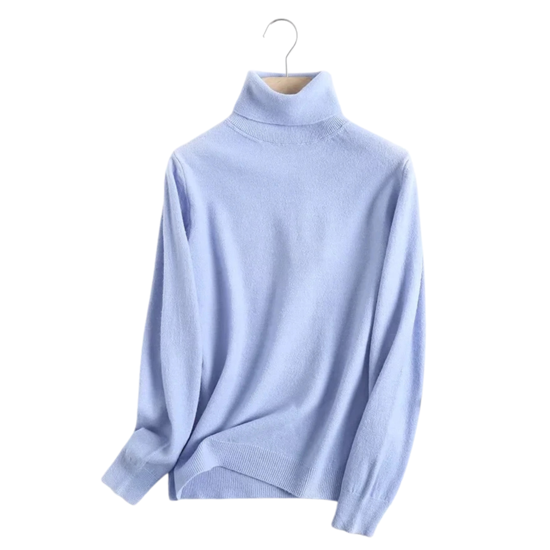 Camille | Pull col roulé ajusté à maille fine
