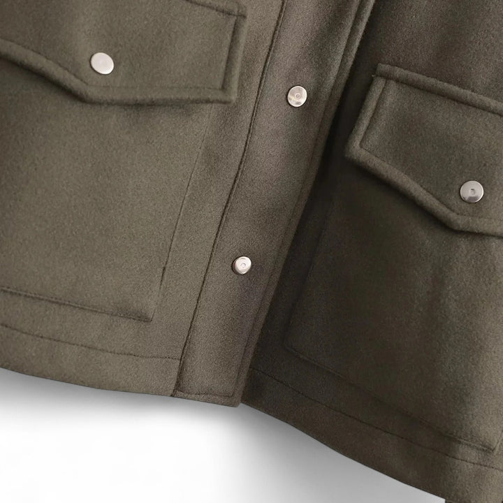 Maëlys | Veste Croppée à Poches Boutonnées