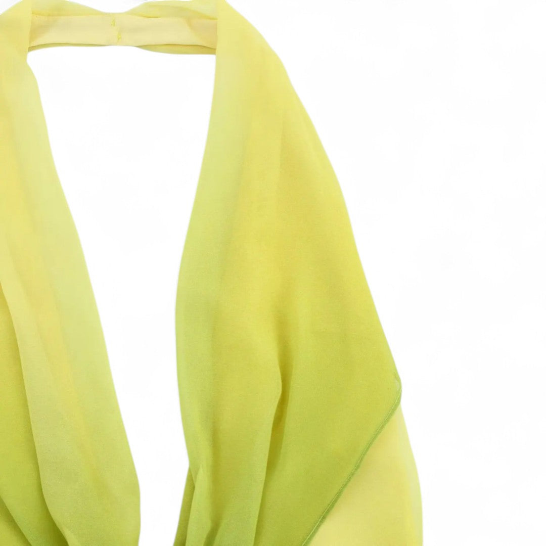 Noémie | Robe longue dos nu à smocks et ourlet froncé