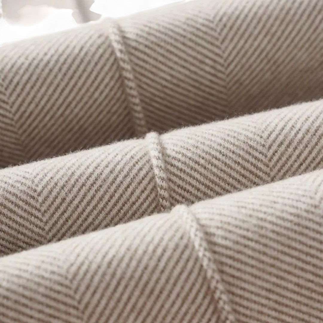 Camille | Pantalon taille haute en chevron brossé