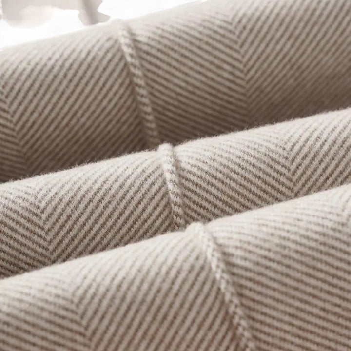 Camille | Pantalon taille haute en chevron brossé
