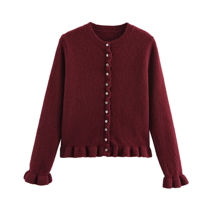 Chloé | Cardigan à boutons avec finition à volants