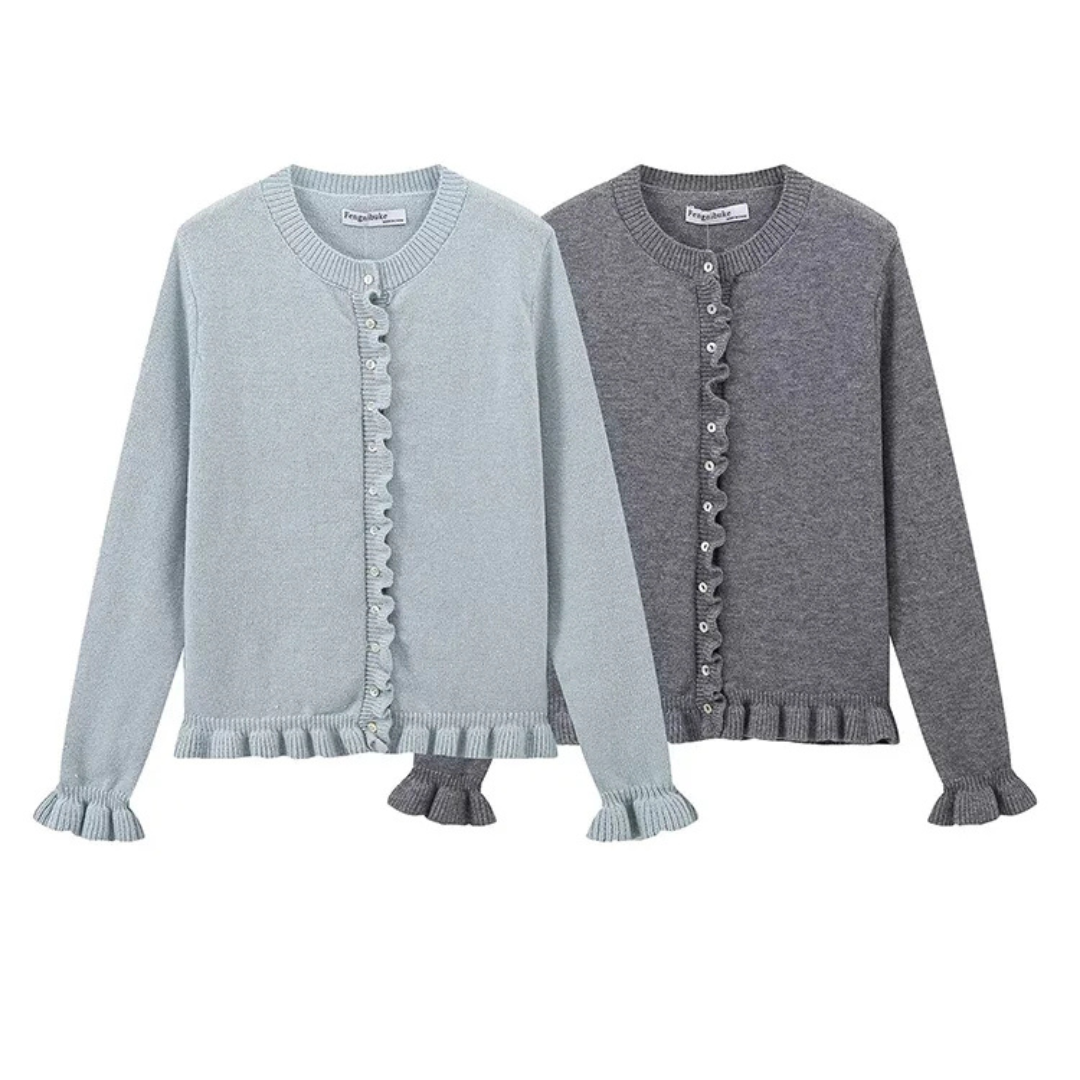 Chloé | Cardigan à boutons avec finition à volants