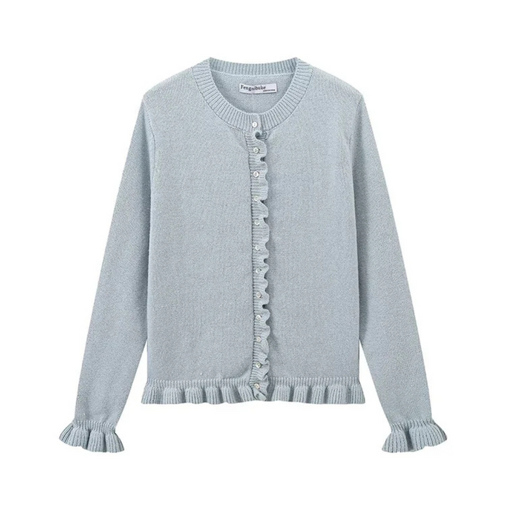 Chloé | Cardigan à boutons avec finition à volants
