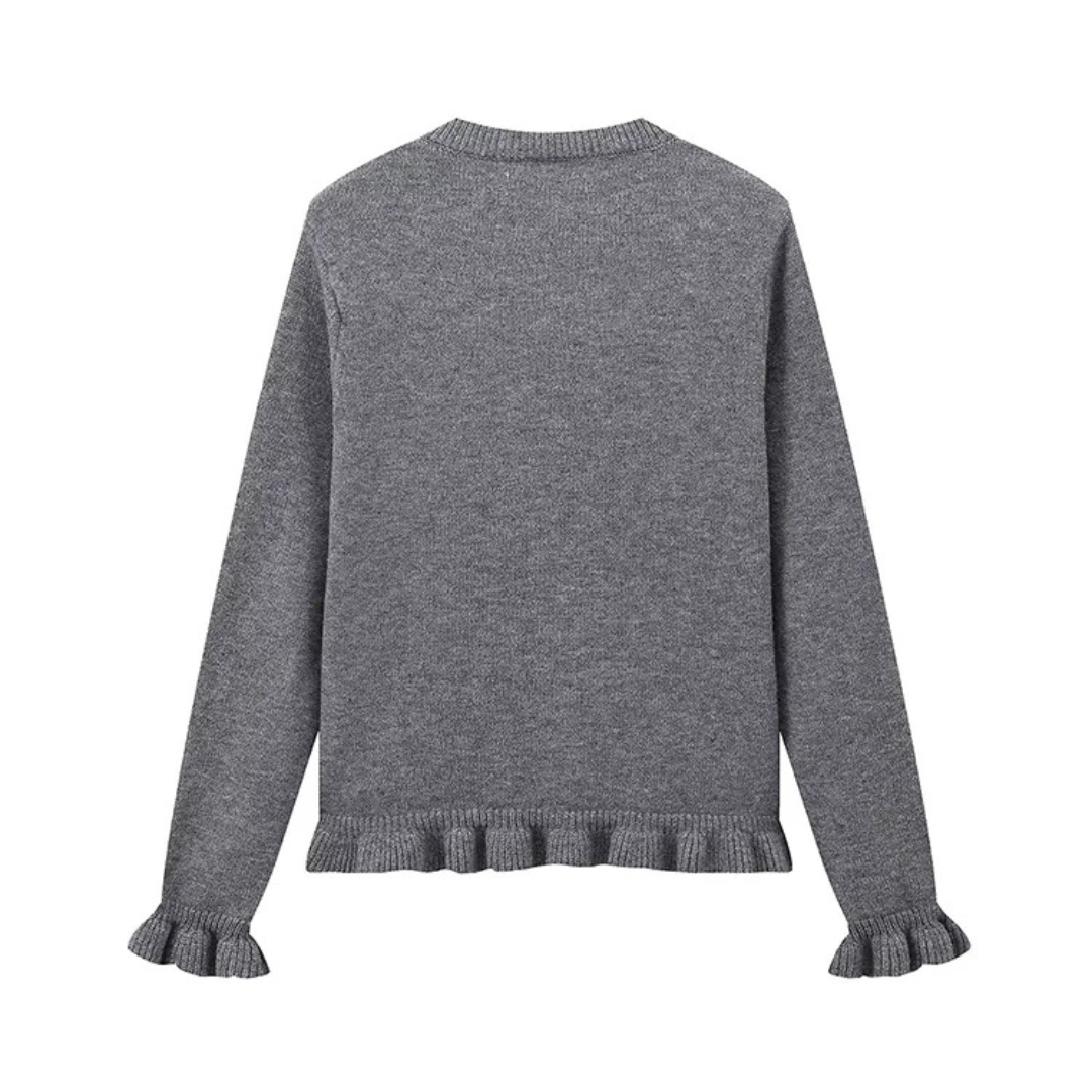 Chloé | Cardigan à boutons avec finition à volants
