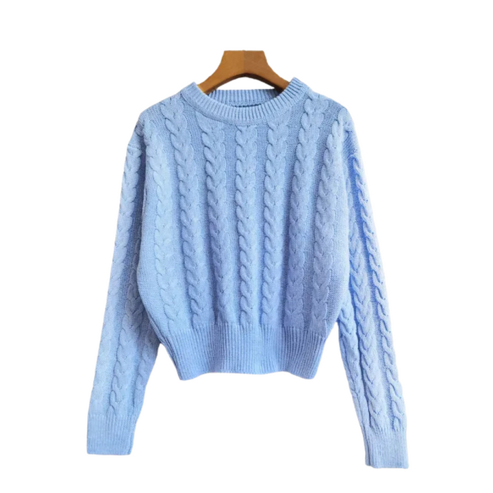 Noémie | Pull torsadé doux col rond