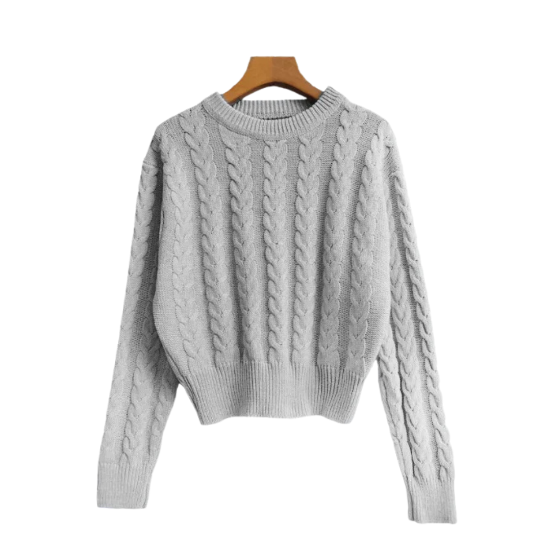 Noémie | Pull torsadé doux col rond