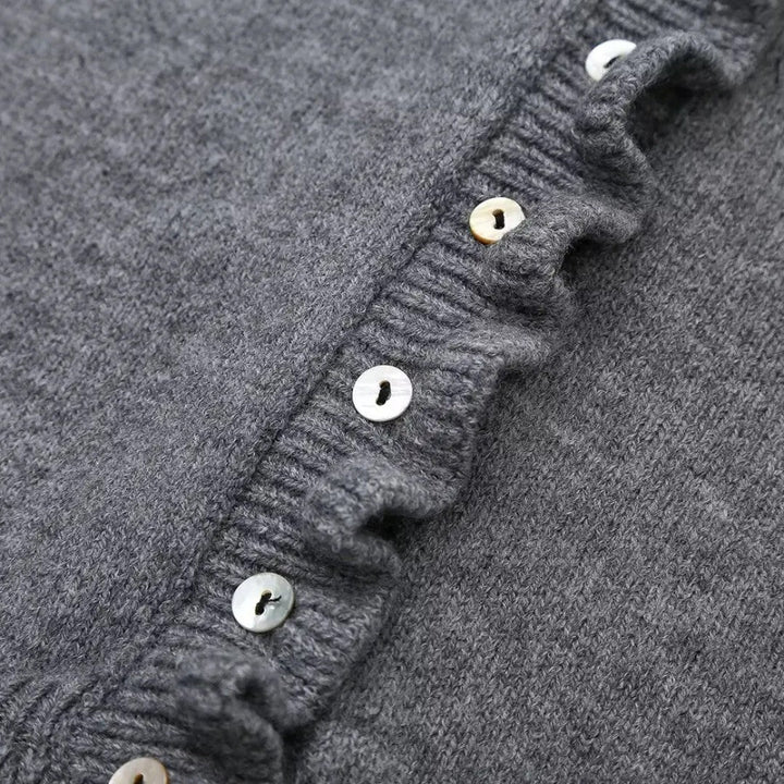 Chloé | Cardigan à boutons avec finition à volants