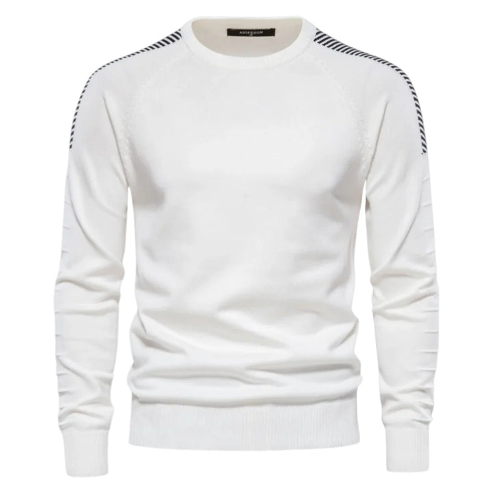 Blake | Pull à manches raglan à rayures, col rond classique et confort toute l'année