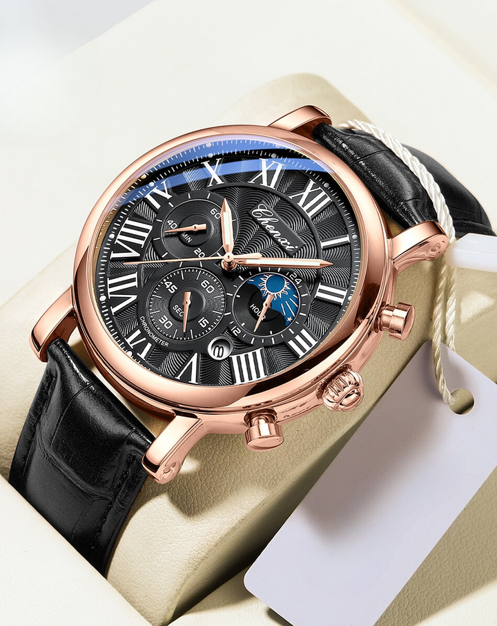 van Baerle® – Montre à Quartz en Cuir Luxueux