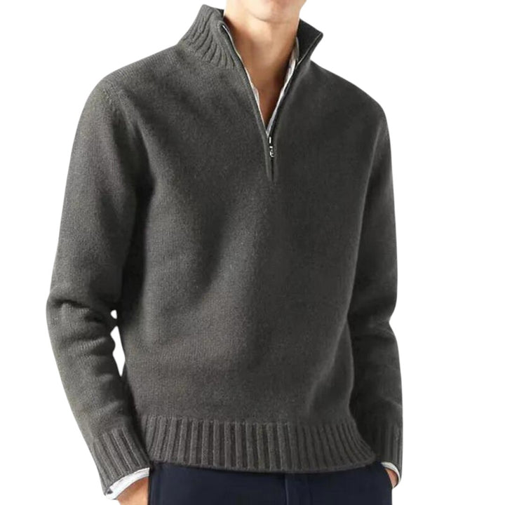 Lewis | Pull à col zippé en cachemire mélangé