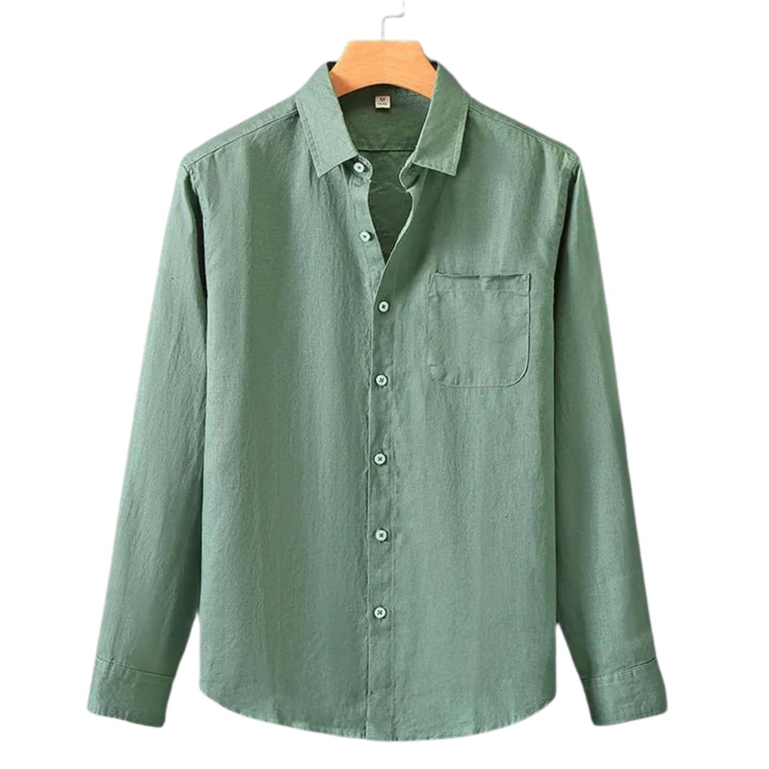 Chemise en lin respirante Mitchell à coupe décontractée