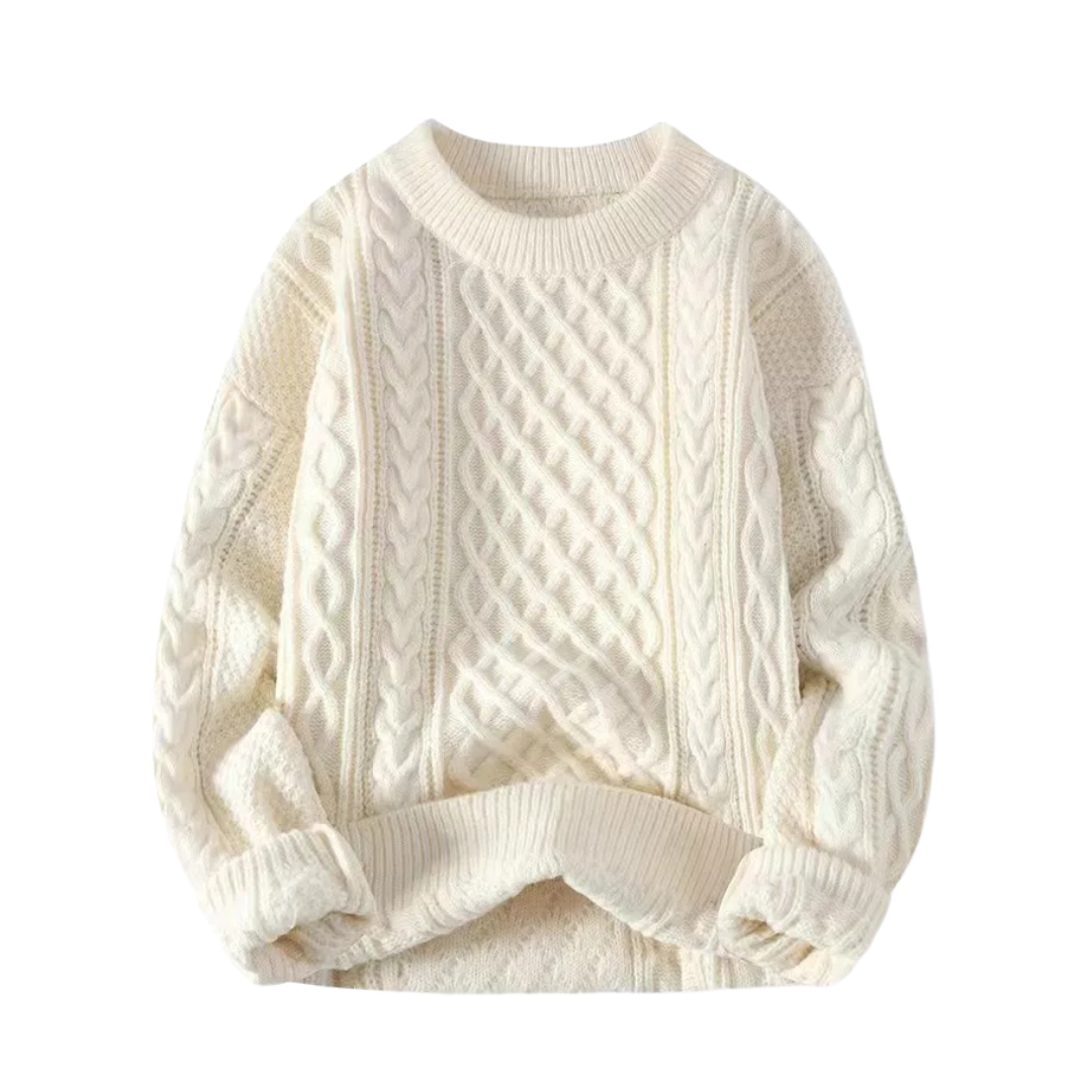 Amandine | Pull torsadé doux à col rond