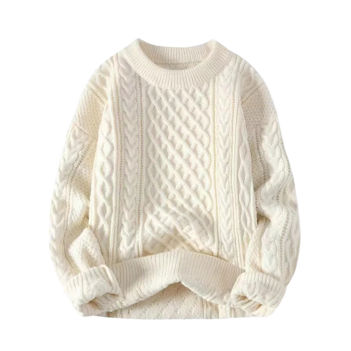 Amandine | Pull torsadé doux à col rond