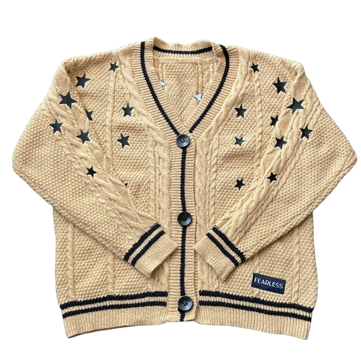 Cardigan en laine à boutons étoiles Scarlett