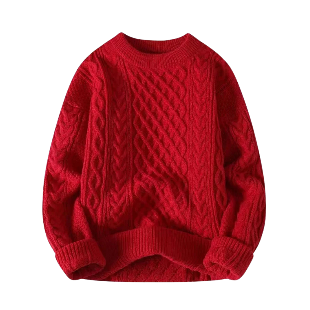 Amandine | Pull torsadé doux à col rond