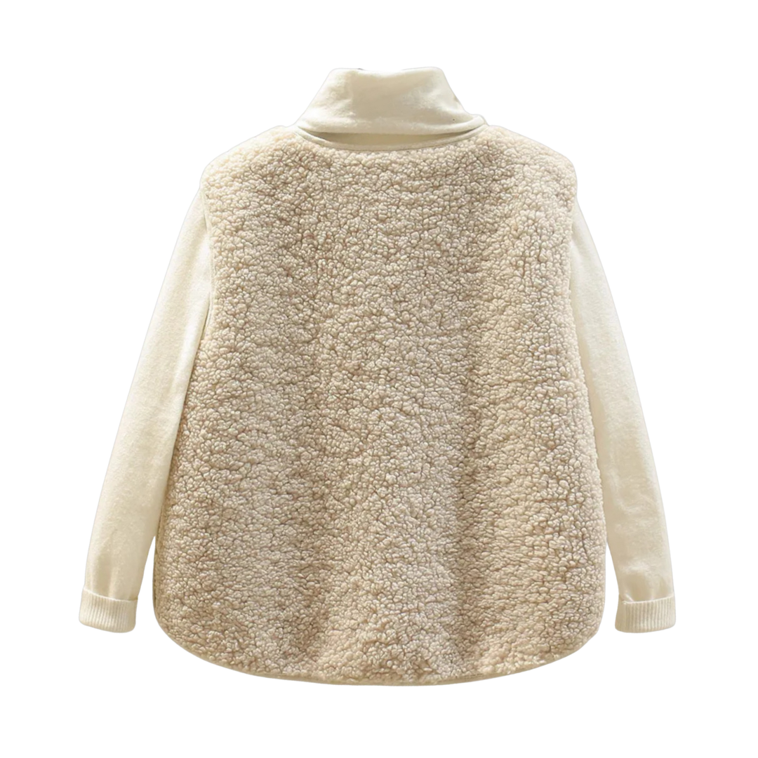Matilda | Gilet réversible en sherpa doublé et haut en polaire