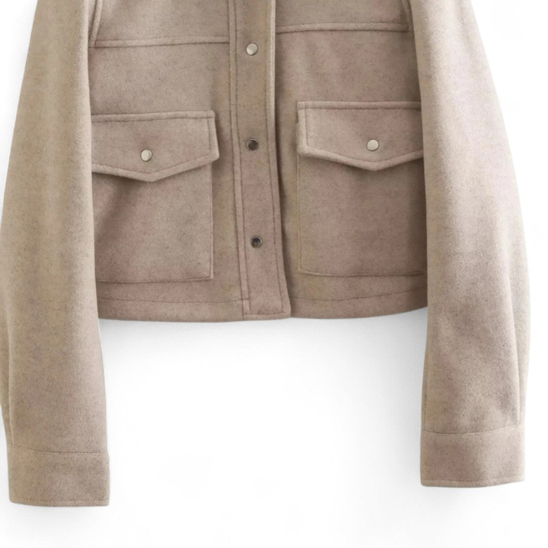 Maëlys | Veste Croppée à Poches Boutonnées